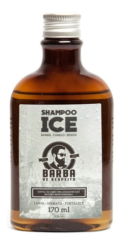 Barba De Respeito - Shampoo Ice Barba E Cabelo - 170ml