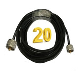 20 Metros Cable Coaxial Lmr195 Conectores Macho Pl259 50 Ohm