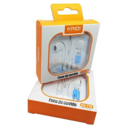 Kit 02 Fone De Ouvido Entrada Lightning/tipo C Com Microfone