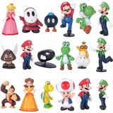 Juguetes De Super Mario Bros,luigi,yoshi 18 Pcs