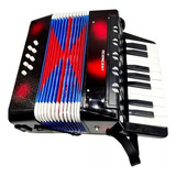 Sanfona Acordeon Concert 8 Baixos 17 Teclas Ca8 Bk (preto)