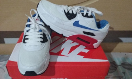 Tenis Nike Air Max 90 Branco/vermelho/azul Nº41 Original!!!