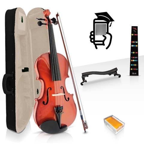 Violin 3/4 Laminado Estudiante  Divarius   Natural Briilo 