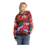 Buzo Rusty Groovy Oversize Crew Mujer