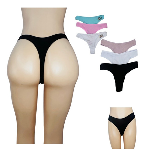Sexy Calzones Colaless  Hilos Mujer Algodon (pack 12)