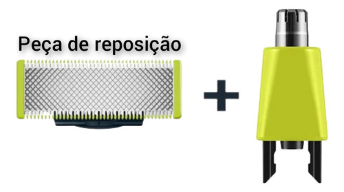 Refil Lâmina Oneblade + Aparador Nasal Qp2530 Qp6510 Qp6520 