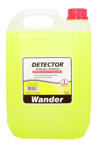 Líquido Anticorrosivo Radiador Detector Wander X 5 Lts X 4u