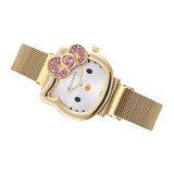 Reloj Hello Kitty Correa De Metal Con Broche De Imán