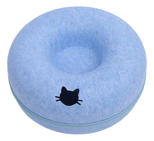 Cama Túnel Para Gatos, Esconderijo Para Gatos, Azul 60cm