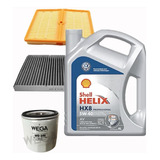 Aceite Shell Hx8 5w40 + Kit De 3 Filtros Vw Nivus 1.0 Tsi