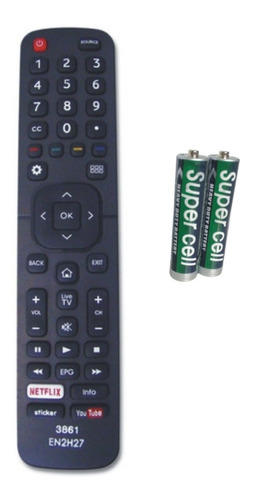 Control Remoto P/tv Led Smart Hisense/bgh/sanyo - Con Pilas