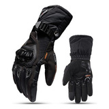 Guantes De Moto Para Invierno Frío Impermeable Negro [u]