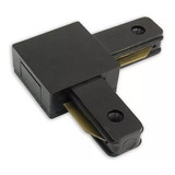 Conector Emenda L 90 Graus Preto Para Trilho Eletrificado 110v/220v