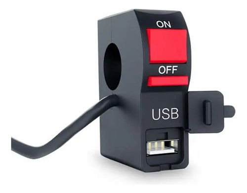 Interruptor Para Volante Moto Con Cargador Usb 2.0a