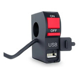 Interruptor Para Volante Moto Con Cargador Usb 2.0a