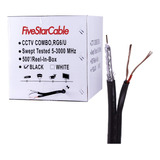 Cable Rg6 U Siamés 500 Pies Coaxial Cctv Cable Combo R...
