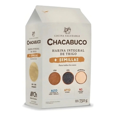 Harina integral de trigo y semillas Chacabuco 750gr | MercadoLibre