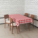 Toalha De Mesa Termica Plastica Impermeavel Xadrez 1,60x1,40 Cor Vermelho