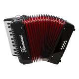 Acordeon 8 Baixos 22 Teclas Ta 822 Preto Thommasi