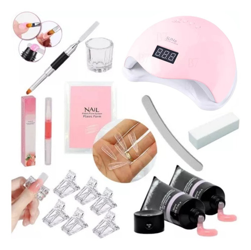 Kit Para Unhas Polygel Cabine Bivolt Poligel Alongamentos