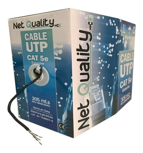 Bobina Cable Utp Red Ext 4 Pares 100mts Cat 5e Flex Y Retiro