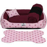 Kit Cama Caminha Casinha 4 Pçs Para Pet Cachorro - Tamanho P