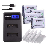 4packs Batería Npbx1 (1600mah) Y Cargador Dual