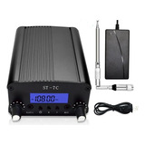 Transmissor Para Rádio Fm 7w Kit Completo St Estéreo Cor Preto 12v