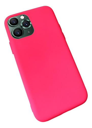 Funda Silicona Mate Gamuza + Vidrio Full Para iPhone 11 Pro