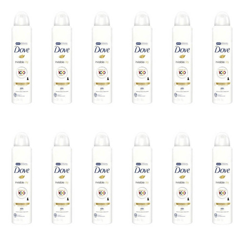 Dove Invisible Dry Desodorante Anti Fem 250ml (kit C/12)