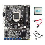 Placa Base Minera B75 Bct+cpu G540+2 Cables Sata De 12 Pcie