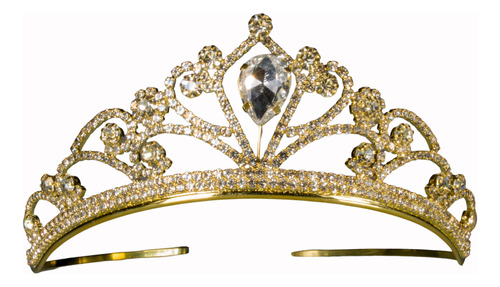 Corona Tiara Diadema Metal Brillantes Mediana Alba Hadas