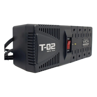 Regulador Electronico Vica T-02 Voltaje 1200va\u002F700w 8 Tomas | Envío gratis