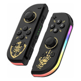 Set Joycons Con Luz Led Rgb Inalámbrico Para Switch Control