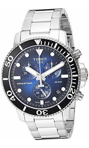 Reloj Tissot Para Hombre Seastar Ceramic Sport Silver T12041