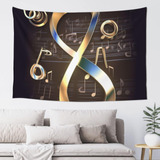 Adanti Music Symbols Print Tapestry Decorative Wall Soft Wi.