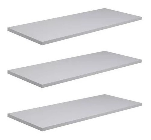 Kit 4 Prateleiras 50x20cm Mdf Branco Suporte Grátis 50204