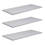 Kit 4 Prateleiras 50x20cm Mdf Branco Suporte Grátis 50204