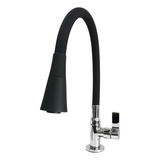 Torneira Flexível Mesa 2 Jatos Gourmet Preta 5 Anos Garantia