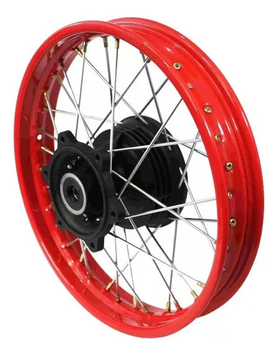 Rin Trasero Para Moto Italika Dm-150 Roja Alta Calidad