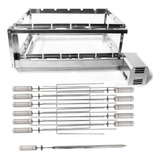 Grill Giratório 11 Espetos Inox 55cm Profundidade - Direito Cor Cinza 127v/220v