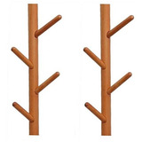 Perchero De Pared 2 Pack, Madera Robusta