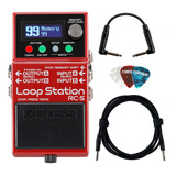 Kit Pedal Para Guitarra Boss Rc-5 Looper 32bit Midi Usb Lcd