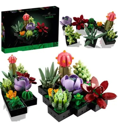 Set Plantas Artificiales Suculentas , Kit Ramo De Flores