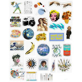 Planilla De Stickers Creatividad Random 28cm Aprox