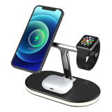 Estación Carga Inalámbrica / Magnética 4 En 1 Para iPhone - AirPods - Apple Watch