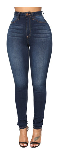 Pantalón Jeans Mezclilla Skinny Super Stretch Cintura Alta