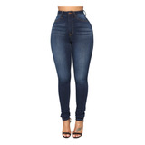 Pantalón Jeans Mezclilla Skinny Super Stretch Cintura Alta