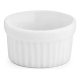 Ramequim De Porcelana Classic Branco Pequeno Forno