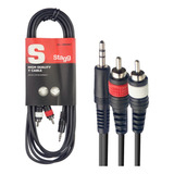 Cable Rca - Mini Plug De 3 Metros Stagg Syc3